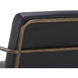 Lathan Charcoal Black Leather Lounge Chair